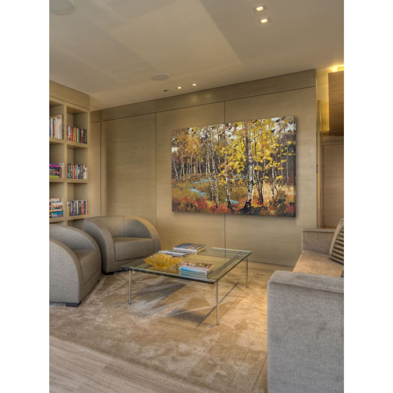 Marmont Hill - 'October Landscape II' by Michael Woodward Painting Print on Canvas - Multi-Color