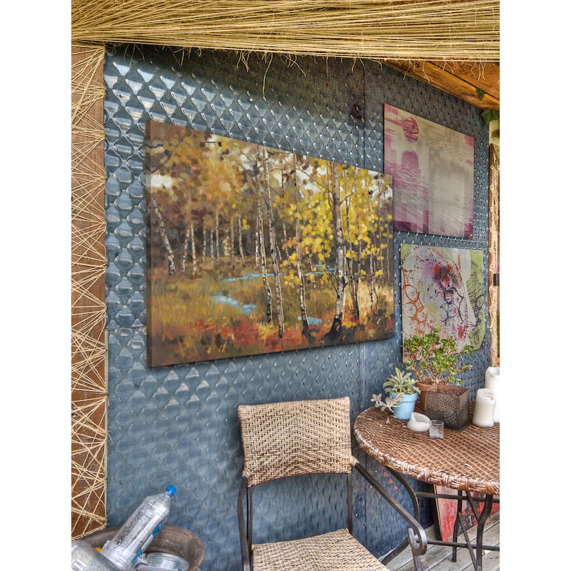 Marmont Hill - 'October Landscape II' by Michael Woodward Painting Print on Canvas - Multi-Color