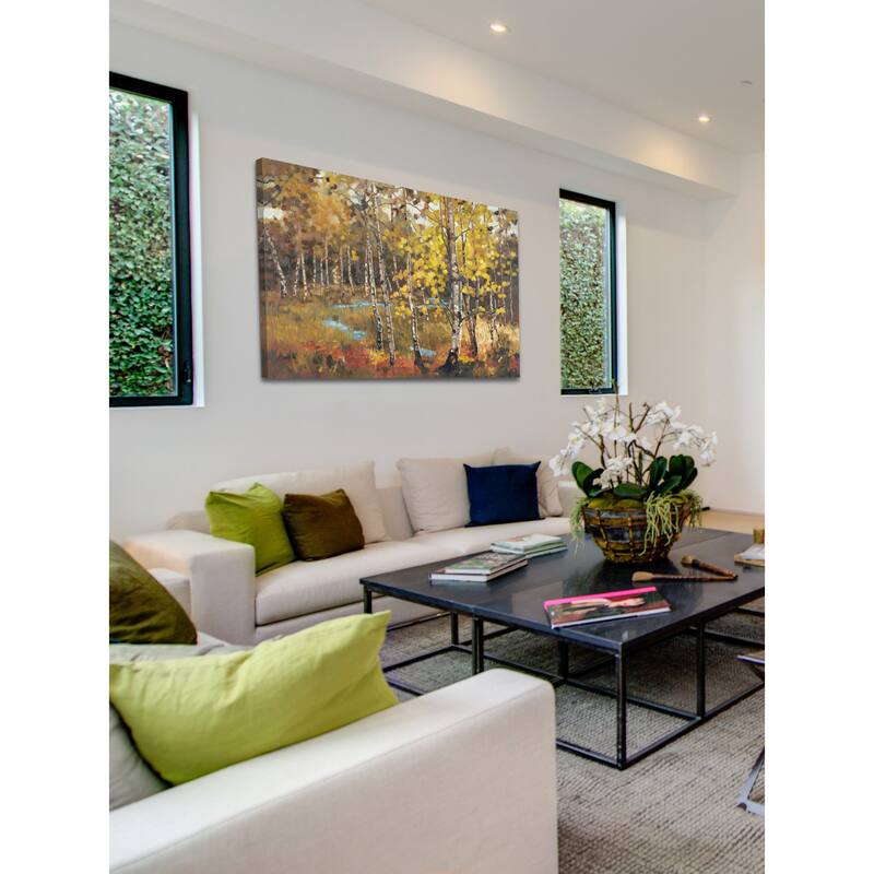 Marmont Hill - 'October Landscape II' by Michael Woodward Painting Print on Canvas - Multi-Color