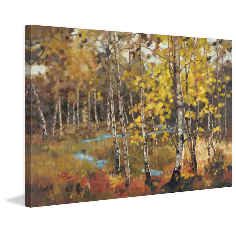 Marmont Hill - 'October Landscape II' by Michael Woodward Painting Print on Canvas - Multi-Color