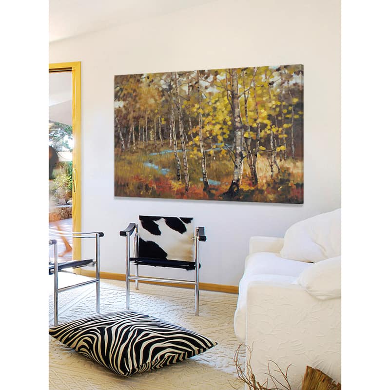 Marmont Hill - 'October Landscape II' by Michael Woodward Painting Print on Canvas - Multi-Color