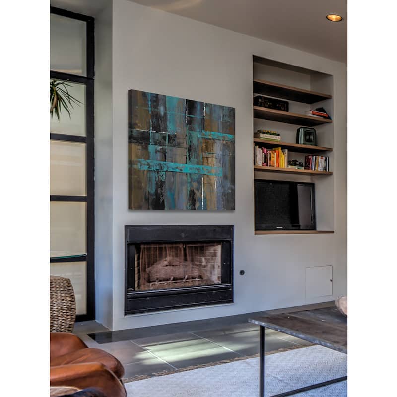 Marmont Hill - 'Urban Construct II' by Michael Woodward Painting Print on Canvas - Multi-Color