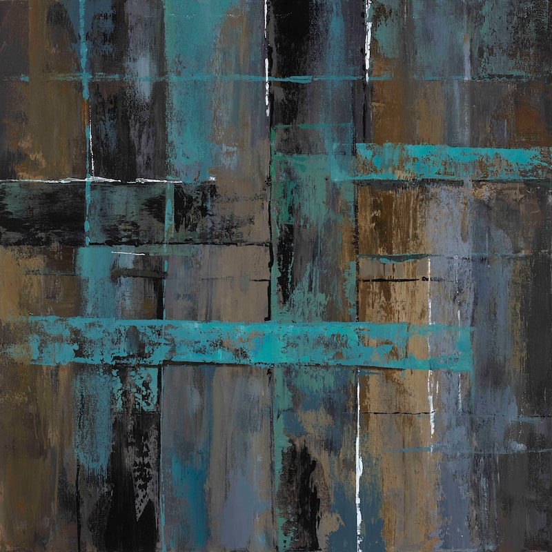 Marmont Hill - 'Urban Construct II' by Michael Woodward Painting Print on Canvas - Multi-Color