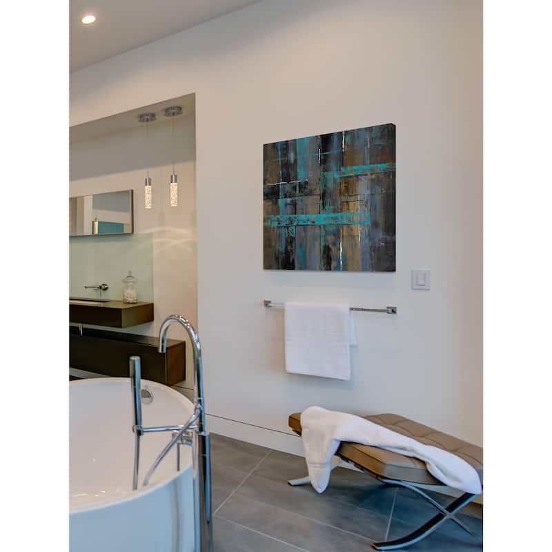 Marmont Hill - 'Urban Construct II' by Michael Woodward Painting Print on Canvas - Multi-Color