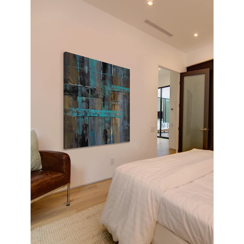 Marmont Hill - 'Urban Construct II' by Michael Woodward Painting Print on Canvas - Multi-Color