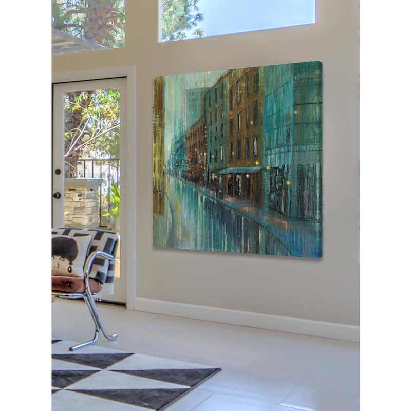 Marmont Hill - 'Metro Lights II' by Michael Woodward Painting Print on Canvas - Multi-Color