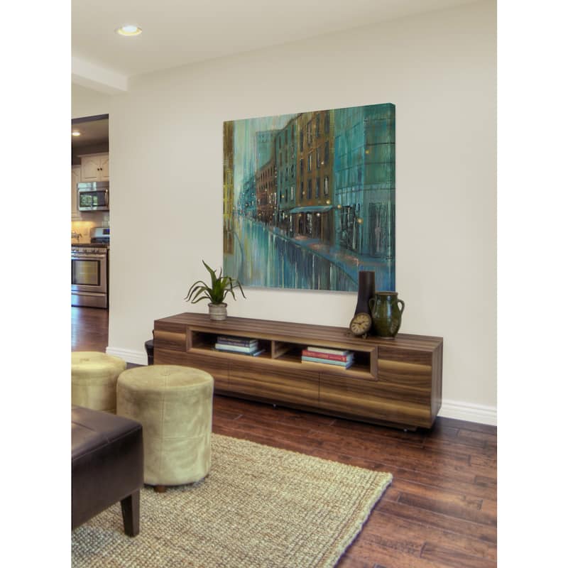 Marmont Hill - 'Metro Lights II' by Michael Woodward Painting Print on Canvas - Multi-Color