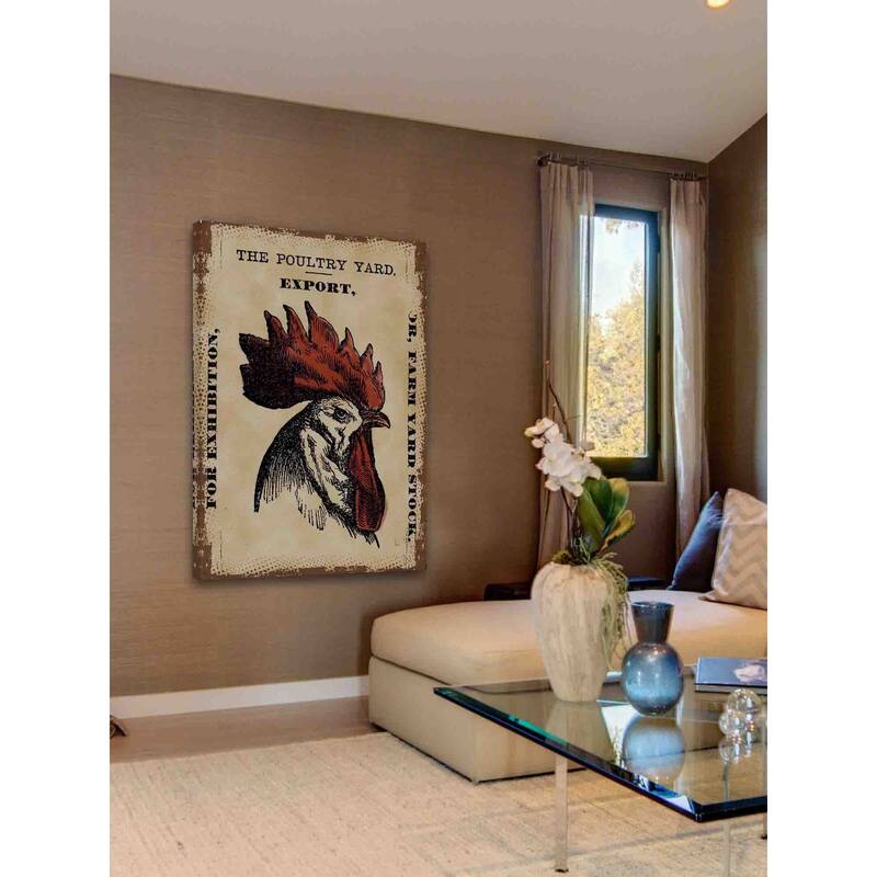 Marmont Hill - 'Chicken Poultry Yard' Painting Print on Canvas - Multi-Color