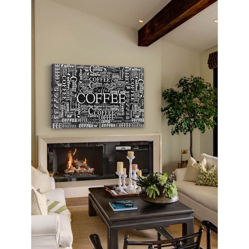 Marmont Hill - 'Coffee Pattern' Painting Print on Canvas - Multi-Color