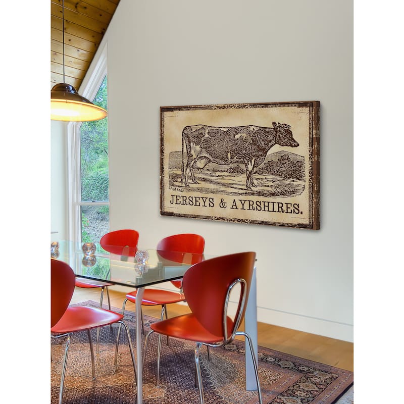 Marmont Hill - 'Cows Jerseys' Painting Print on Canvas - Multi-Color