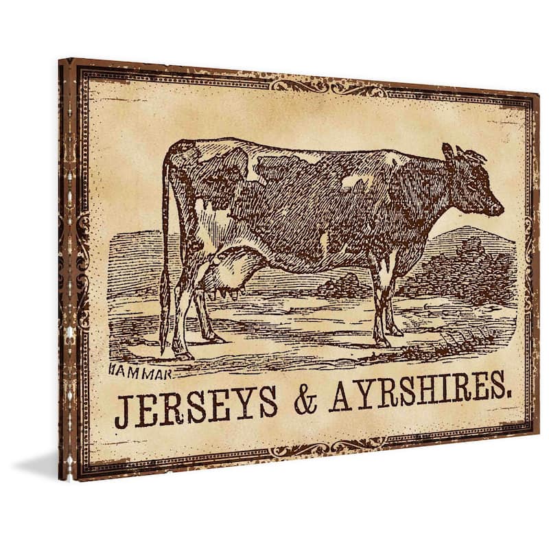 Marmont Hill - 'Cows Jerseys' Painting Print on Canvas - Multi-Color