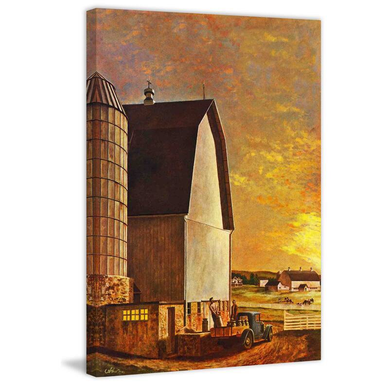 Marmont Hill - 'Barnyard' Painting Print on Canvas - Multi-Color