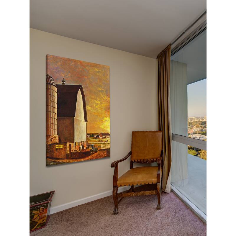 Marmont Hill - 'Barnyard' Painting Print on Canvas - Multi-Color
