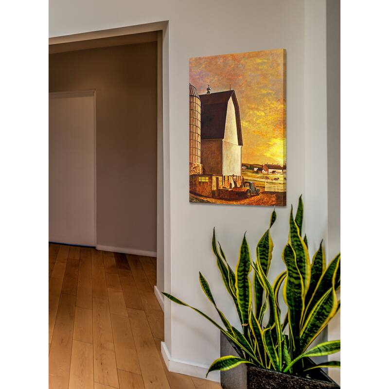 Marmont Hill - 'Barnyard' Painting Print on Canvas - Multi-Color