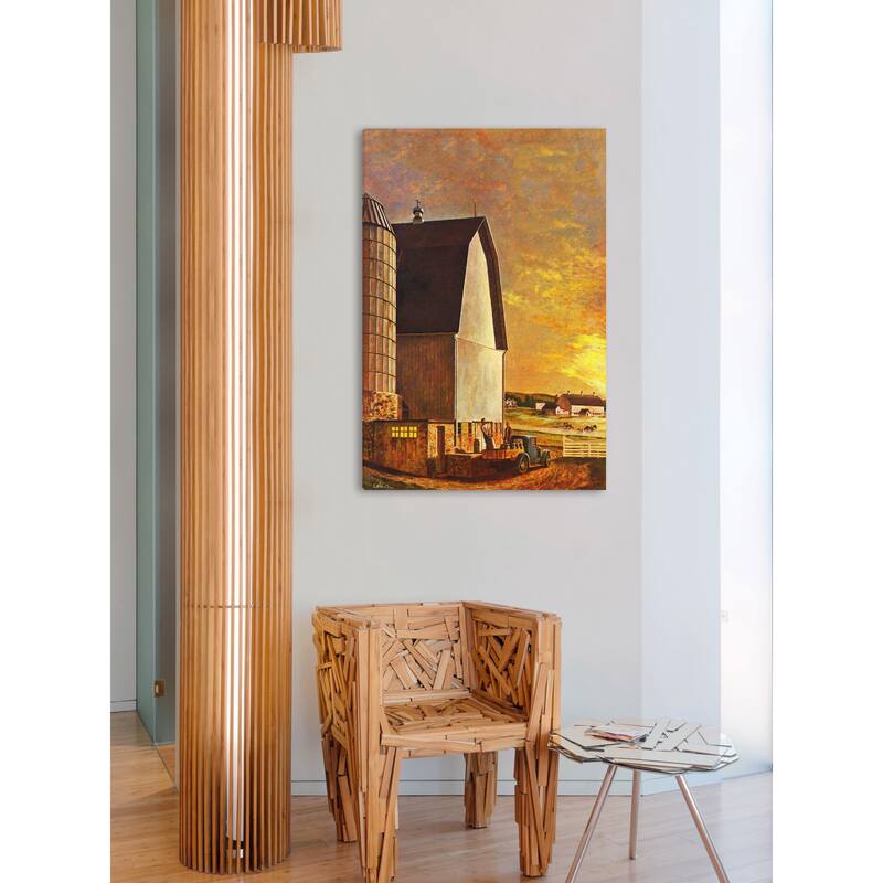 Marmont Hill - 'Barnyard' Painting Print on Canvas - Multi-Color