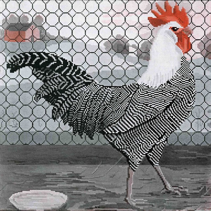 Marmont Hill - 'Journal Rooster 2' Painting Print on Canvas - Multi-Color