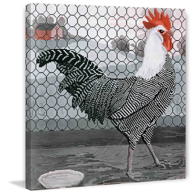 Marmont Hill - 'Journal Rooster 2' Painting Print on Canvas - Multi-Color