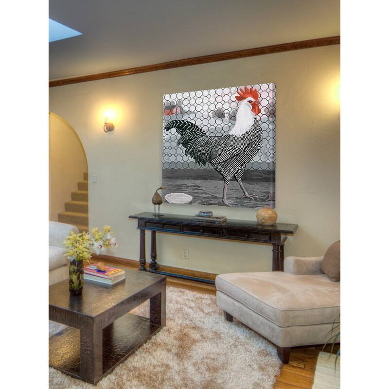 Marmont Hill - 'Journal Rooster 2' Painting Print on Canvas - Multi-Color