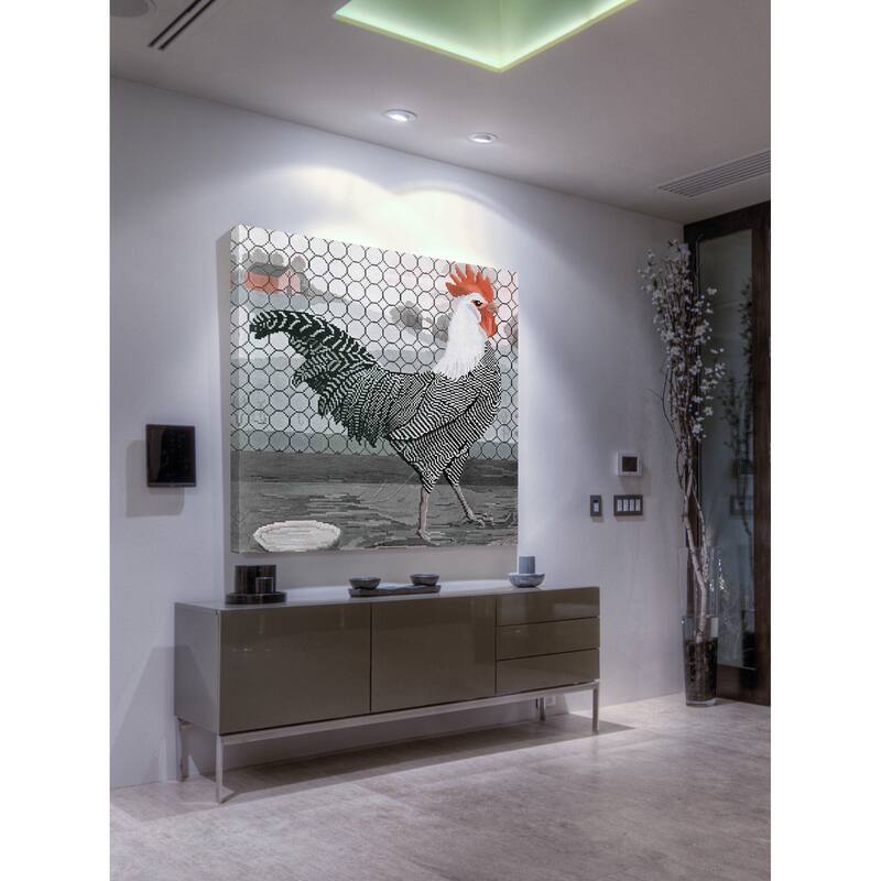 Marmont Hill - 'Journal Rooster 2' Painting Print on Canvas - Multi-Color