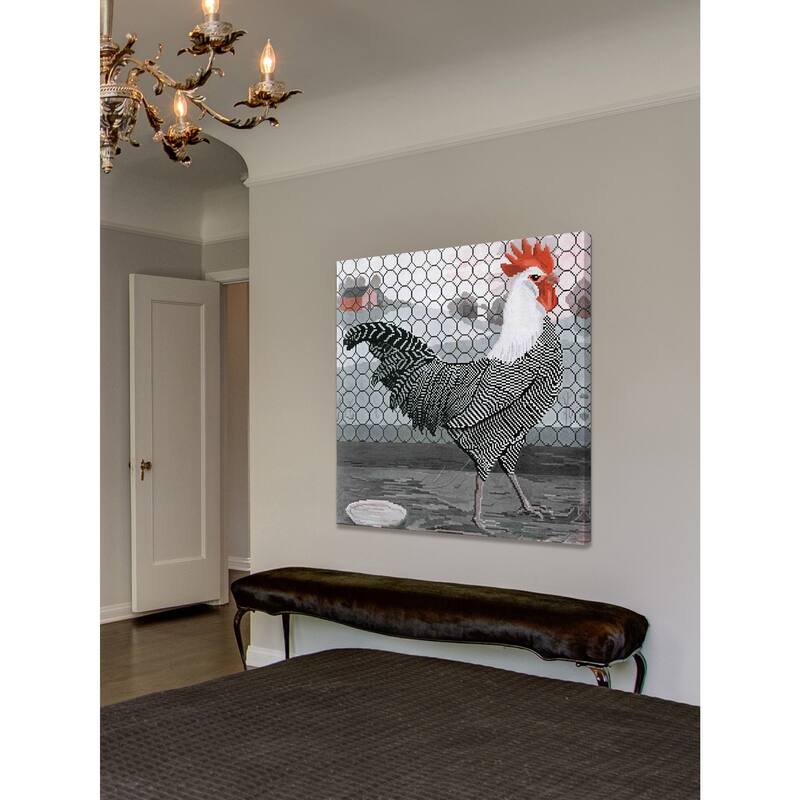 Marmont Hill - 'Journal Rooster 2' Painting Print on Canvas - Multi-Color