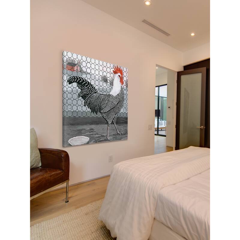 Marmont Hill - 'Journal Rooster 2' Painting Print on Canvas - Multi-Color