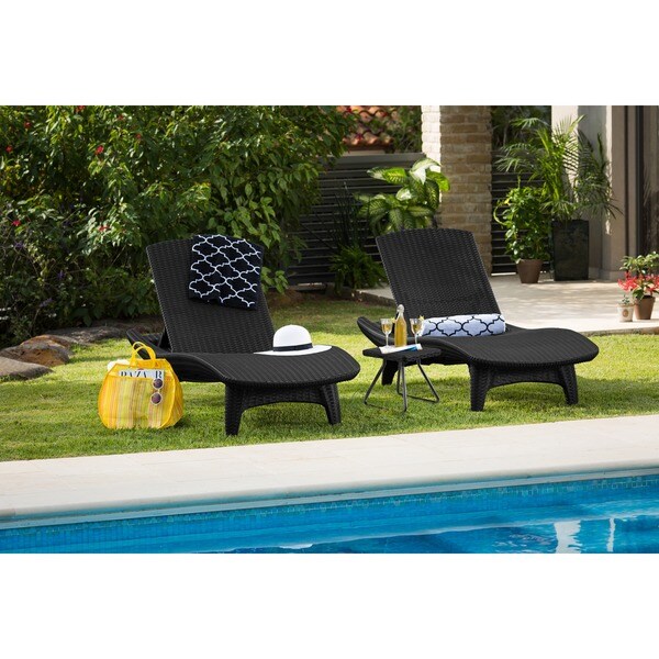 keter pacific chaise sun lounger