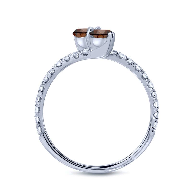 Auriya Round 2-Stone Brown Diamond Engagement Ring 1/2ct TDW 14k Gold