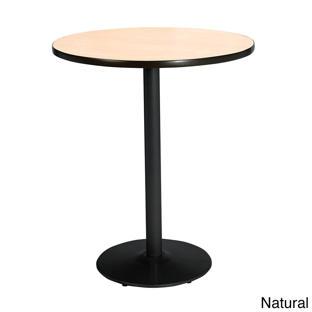 KFI 36in Round Bistro Height Pedestal Table with Round Black eBay