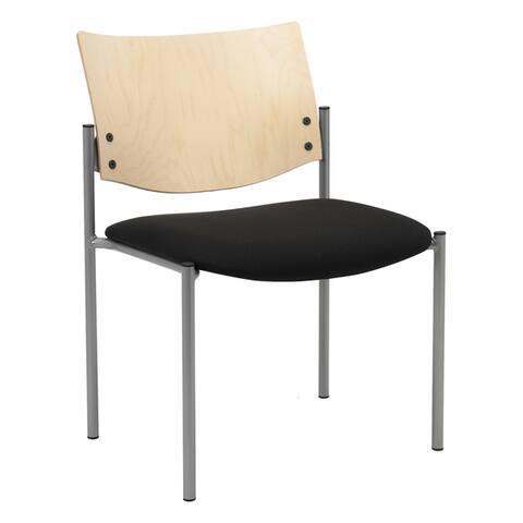 KFI Evolve Guest Chair Armless with a Natural Wood Back