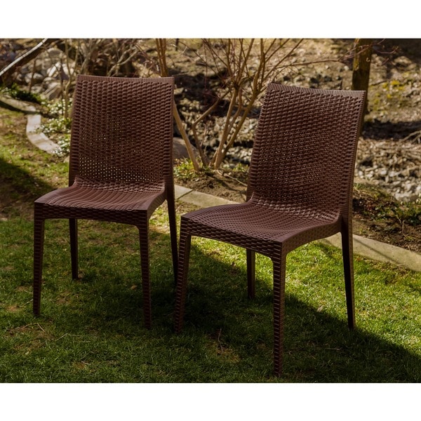 Somette Brown Dining Wicker Chair (Set of 4)   18161998  