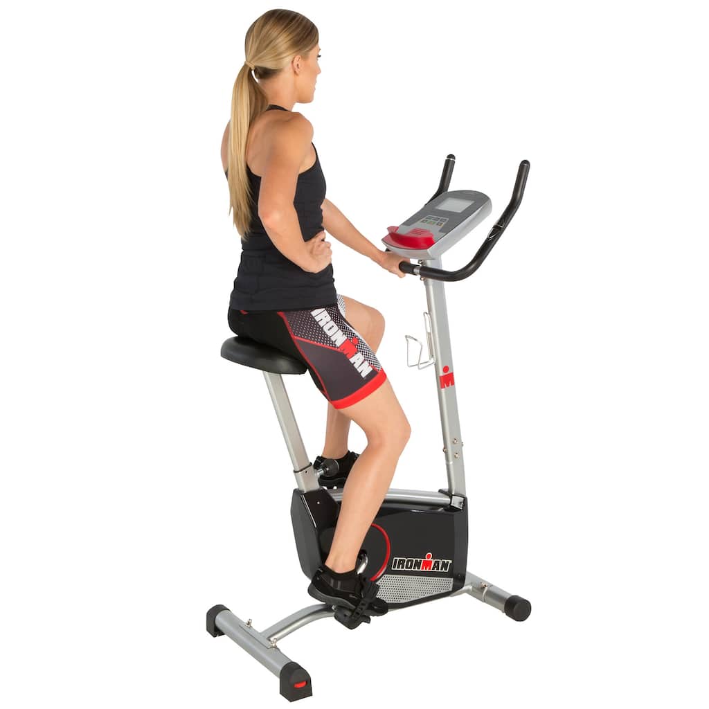 IRONMAN H-Class 210 Magnetic Indoor Upright Exercise Bike with 21 Computer Workout Programs
