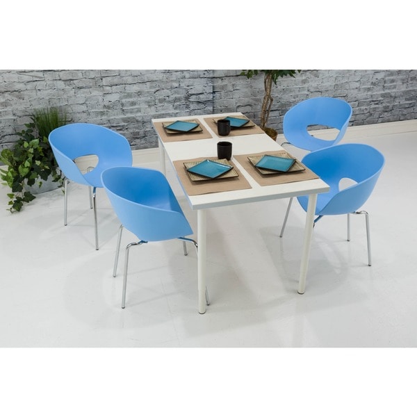 Shop Somette Blue Bucket Chair (Set of 4) - Free Shipping Today