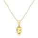 preview thumbnail 6 of 15, Dolce Giavonna Gold Over Sterling Silver Gemstone Birthstone and Diamond Acent Oval Necklace