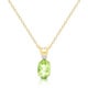 preview thumbnail 10 of 15, Dolce Giavonna Gold Over Sterling Silver Gemstone Birthstone and Diamond Acent Oval Necklace