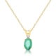 preview thumbnail 7 of 15, Dolce Giavonna Gold Over Sterling Silver Gemstone Birthstone and Diamond Acent Oval Necklace