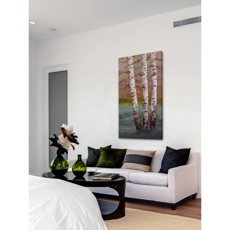 Marmont Hill - Birch at Breaking Light by Michael Woodward Painting Print on Canvas - Multi-Color