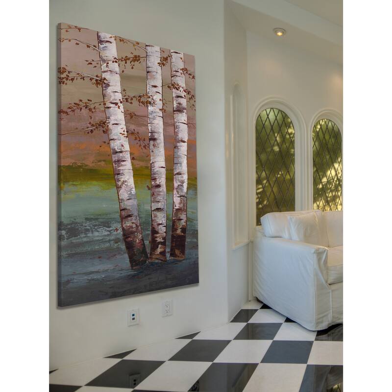 Marmont Hill - Birch at Breaking Light by Michael Woodward Painting Print on Canvas - Multi-Color