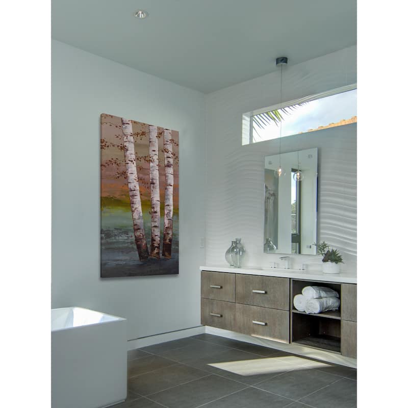 Marmont Hill - Birch at Breaking Light by Michael Woodward Painting Print on Canvas - Multi-Color
