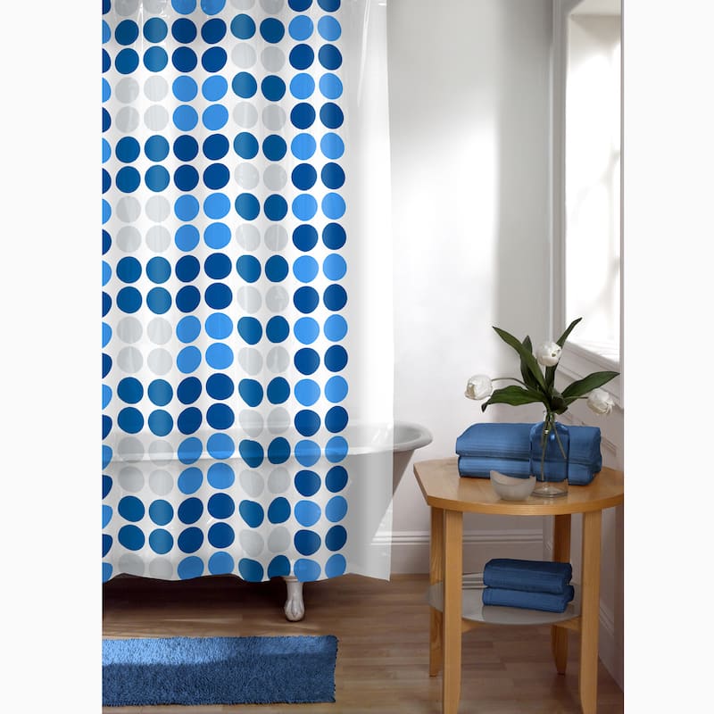 Maytex Trina Dot Vinyl Shower Curtain 13-piece Set - Multi