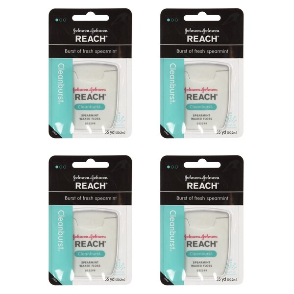 Reach Clean Burst Waxed Spearmint 55yard Dental Floss Free Shipping