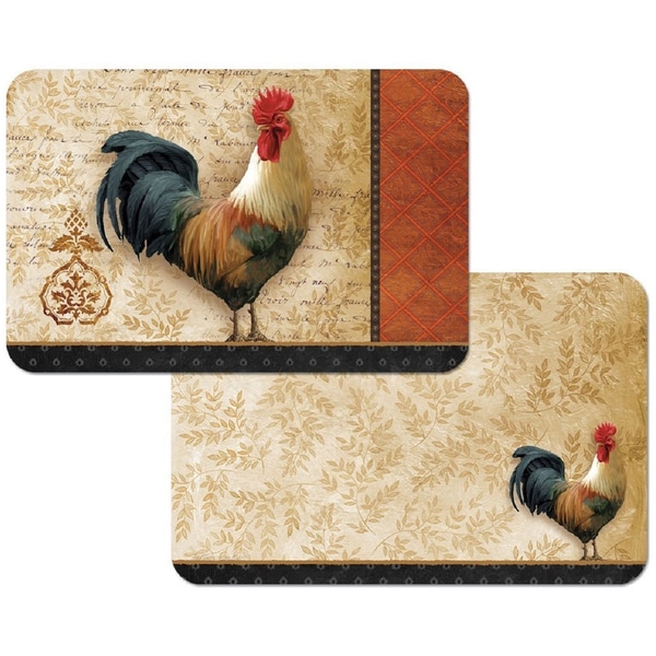 Shop Counterart Reversible Decofoam Rooster Placemats (Set of 4) Free