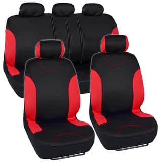 BDK Car Seat Covers Red Split Option And Side Air Bag Safe