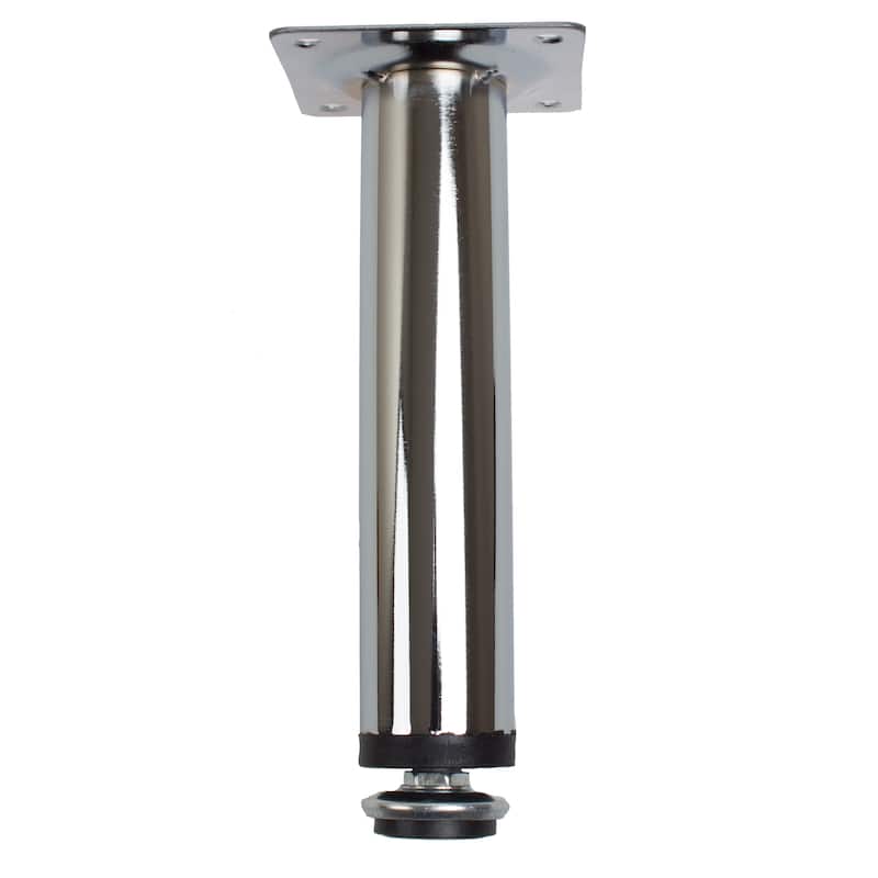GlideRite Steel Furniture Legs with Leveling Screw Polished Chrome (Set of 4)
