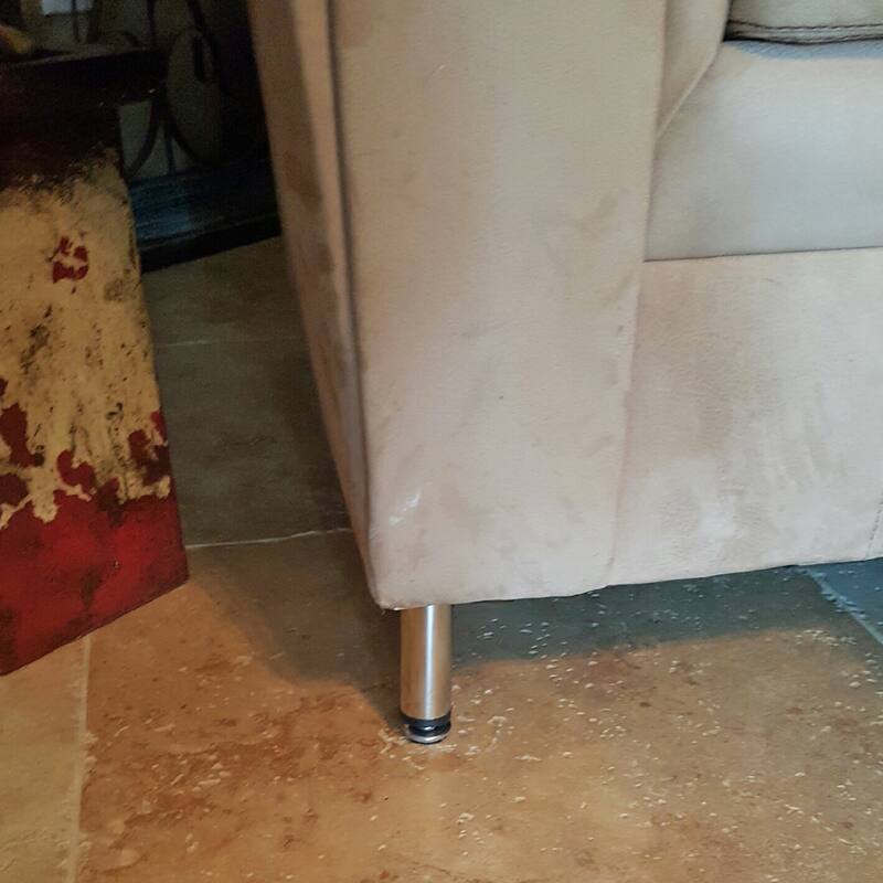 GlideRite Steel Furniture Legs with Leveling Screw Polished Chrome (Set of 4)