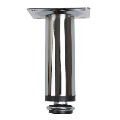 GlideRite Steel Furniture Legs with Leveling Screw Polished Chrome (Set of 4)
