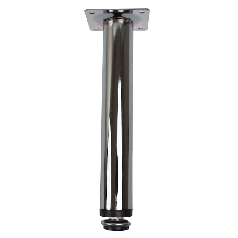 GlideRite Steel Furniture Legs with Leveling Screw Polished Chrome (Set of 4)