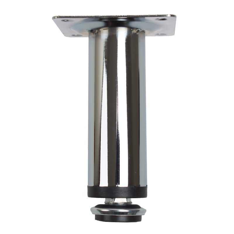 GlideRite Steel Furniture Legs with Leveling Screw Polished Chrome (Set of 4)