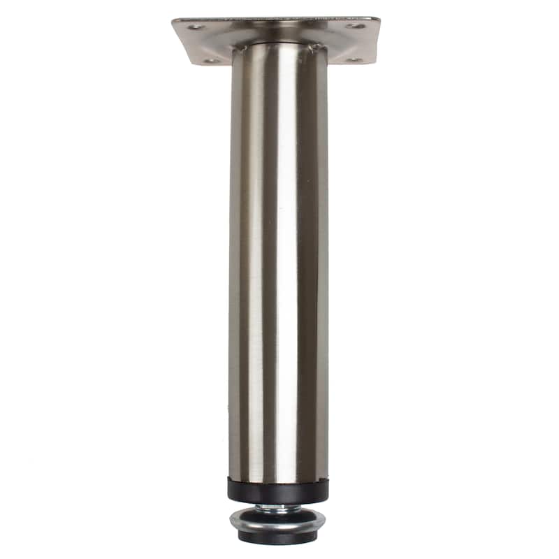 GlideRite Steel Furniture Legs with Leveling Screw Brushed Satin Nickel (Set of 4)