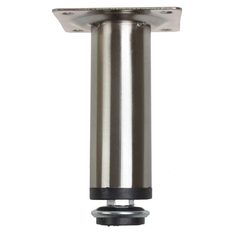 GlideRite Steel Furniture Legs with Leveling Screw Brushed Satin Nickel (Set of 4)