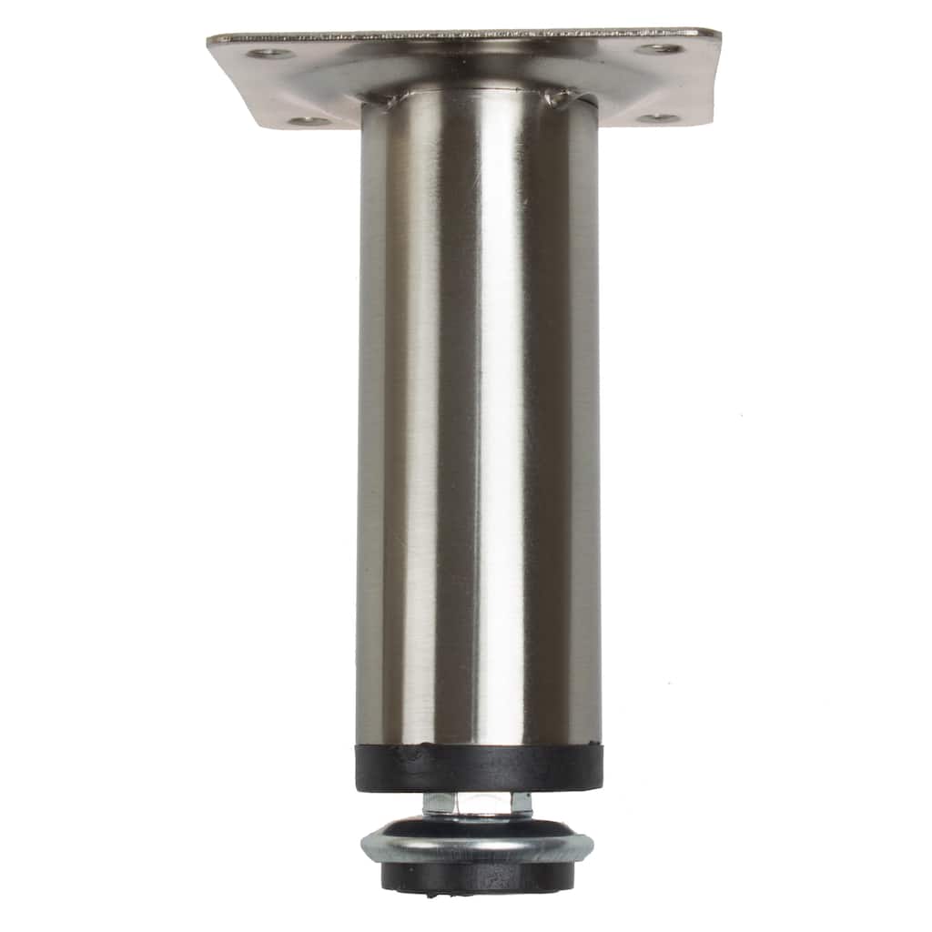 GlideRite Steel Furniture Legs with Leveling Screw Brushed Satin Nickel (Set of 4)